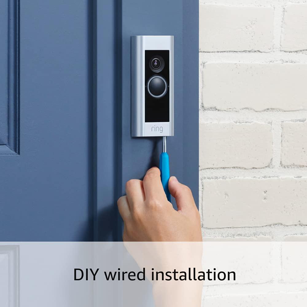 imageRing Wired Doorbell Plus with Ring Stick Up Cam Battery White