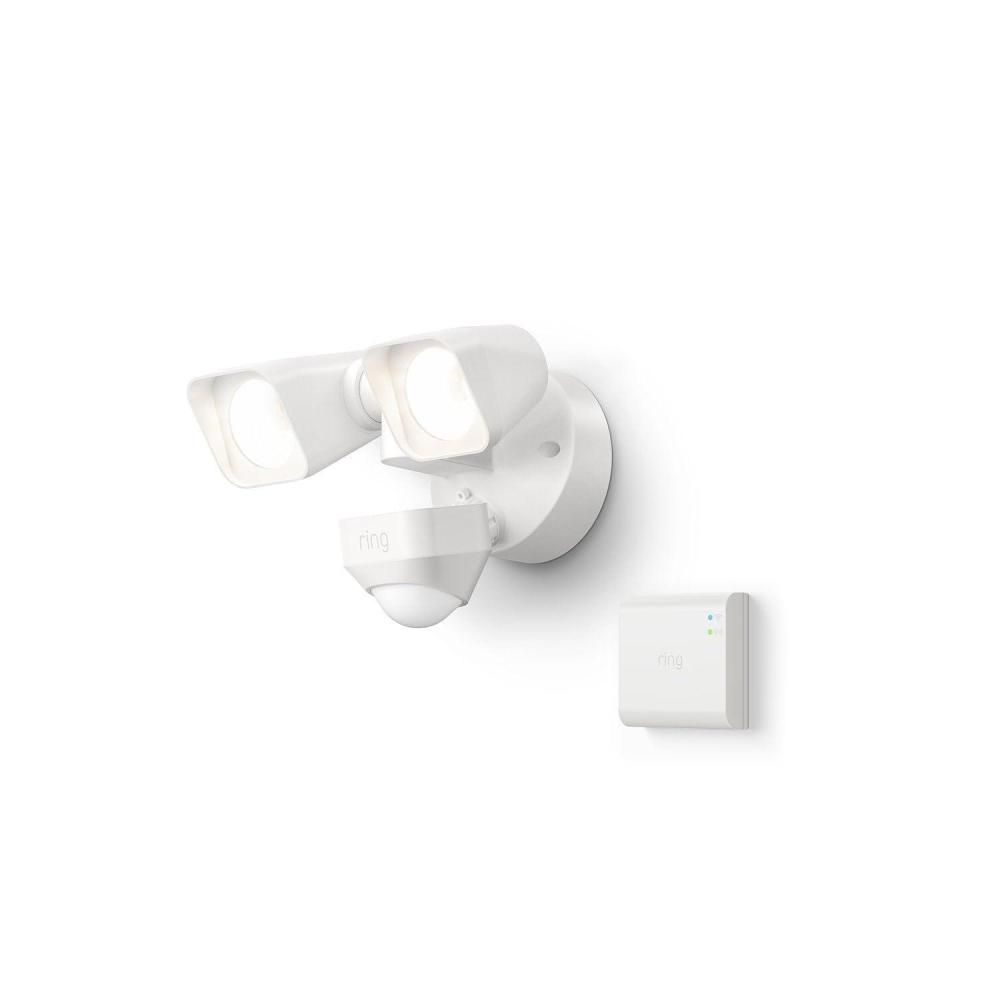 imageRing Smart Lighting Floodlight Wired Outdoor MotionSensor Security Light White Starter Kit