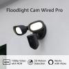 Ring Floodlight Cam Wired Pro with Bird’s Eye View and 3D Motion Detection, Black (Pack of 4)