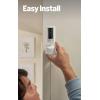 Ring Pan-Tilt Indoor Cam, White with Ring Battery Doorbell Plus, Satin Nickel