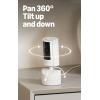 Ring Pan-Tilt Indoor Cam, White with Ring Battery Doorbell Plus, Satin Nickel