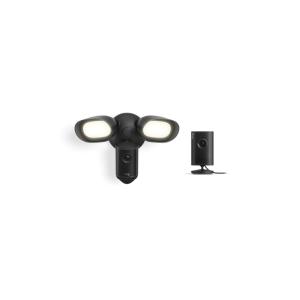 Ring Floodlight Cam Pro (Newest Model), Black with Indoor Cam Plus (Newest Model), Black
