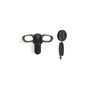 Ring Floodlight Cam Pro (Newest Model), Black with Plug-In Mount, Black
