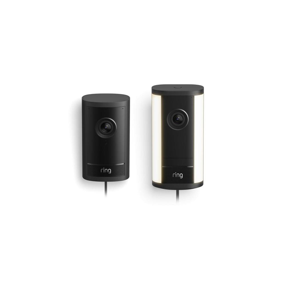 imageRing Outdoor Cam Pro PlugIn Newest Model Black with Spotlight Cam Pro PlugIn Newest Model Black