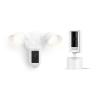 Ring Pan-Tilt Indoor Cam, White with Ring Floodlight Cam Wired Plus, White