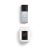 Ring Battery Doorbell Plus (newest model), Nickel Silver with Spotlight Cam Plus, Battery, White