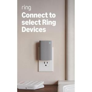 Ring Chime Plus (newest model) — Crisp, clear audio alerts for select Ring devices, built-in night-light, customizable tones, easy plug-in setup, White