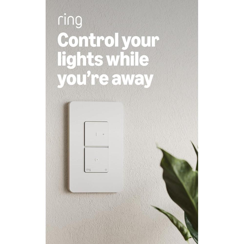 imageRing Sensors Smart Light Switch Helps deter intruders set routines on Amazon Sidewalk no base station needed neutral wire required single pole switch