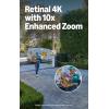Ring Battery Doorbell Pro (newest model), Retinal 4K with wide-angle video, up to 10x Enhanced Zoom, Night Vision, and Quick Release Ultra Battery Pack, Deep Silver(Polished Sandstone)
