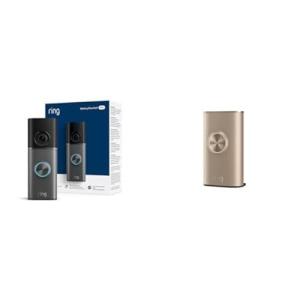 Ring Battery Doorbell Pro (newest model), Retinal 4K with wide-angle video, up to 10x Enhanced Zoom, Night Vision, and Quick Release Ultra Battery Pack, Deep Silver(Polished Sandstone)