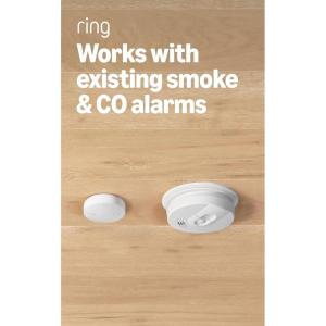 Ring Sensors: Smoke & CO Listener (newest model) – Instant notifications, on Amazon Sidewalk, no base station needed, Pro Monitoring (sold separately)