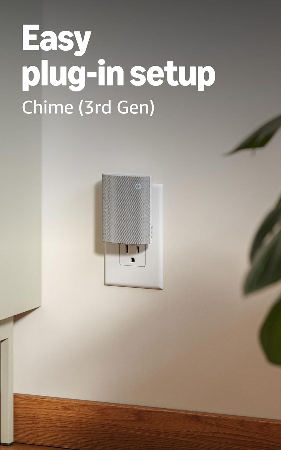 imageRing Wired Doorbell newest model Speckled Gray with Chime Plus newest model White